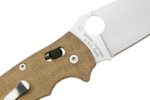 C95MPCW2 Spyderco Manix 2 XL barna vászon Micarta CPM CRU-WEAR Reveal 14