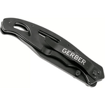 Gerber 31-003635 Paraframe II Part. Serrated Black vreckový nôž 8,6 cm, celočierna, celooceľový