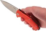 KUR OR LionSteel Liner Lock Sleipner Blade, ORANGE  G10 handle, IKBS
