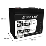 Green Cell AGM12V55AH-J VRLA gelová baterie 12V 55Ah