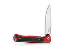 SK01A RS LionSteel Solid RED Aluminum knife, MagnaCut blade STONE WASHED, Black Canvas inlay