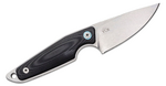 MKM MK MA01-GBK MAKRO 1 všestranný nůž 7,3 cm, Stonewash, černá, G10, kožené pouzdro