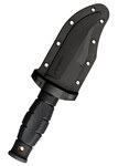Cold Steel 39LSAB Mini Leatherneck Clip Point nôž na krk 9 cm, čierna, Kraton, puzdro Secure Ex