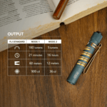 I3T EOS _x000D_ (Dream Blue) OLIGHT 1 x 1.5V AAA Alkaline _x000D_ Battery (Included)