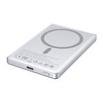 BWOO P75 ultratenká magnetická hliníková powerbanka 20W 5000 mAh, stříbrná (GSM193926)