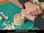 Beavercraft K8a/14 kompakt rövid véső 8 cm, kőrisfa