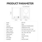 BWOO P75 ultratenká magnetická hliníková powerbanka 20W 5000 mAh, stříbrná (GSM193926)