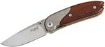 8200 ST LionSteel MINI Santos wood handle and titanium Bolster, D2 blade, with clip