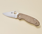 C223MPCW Spyderco Para 3 barna vászon Micarta CPM CRU-WEAR Reveal 14