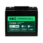 AGM12V18AH-H Green Cell AGM VRLA 12V 18Ah bezúdržbová baterie pro pokladny, hračky a kamery (181×77×