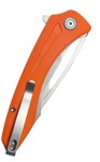 Kubey KU345B Merced vreckový nôž 8,8 cm, Bead Blast, oranžová, G10