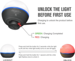 Obulb Pro S _x000D_ (szürke) OLIGHT 3,7 V 1650 mAh _x000D_ Újratölthető (beépített)