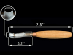 Beavercraft K8a/14 kompakt rövid véső 8 cm, kőrisfa