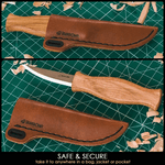 C4S Beavercraft Whittling Sloyd Knife with Oak Handle in Leather Sheath
