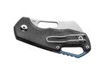 MKM MK FX03M-2BC ISONZO Cleaver zsebkés 4,9 cm, kőmosott, fekete, Micarta