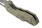 MKM MK FX03M-2GC ISONZO Cleaver vreckový nôž 4,9 cm, Stonewash, zelená, Micarta