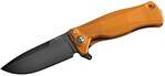 SR11A OB LionSteel SR FLIPPER ORANGE Aluminum knife, RotoBlock, Chemical Black blade Sleipner