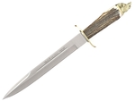Muela ALCARAZ-26N lovecký nůž 26 cm, jelení paroh, divočák, kožené pouzdro