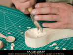 Beavercraft K8a/14 kompakt rövid véső 8 cm, kőrisfa