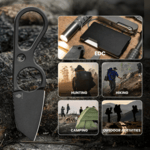 Kizer 1061A2 masninyakú kés, fekete, D2 acél, Kydex tokban