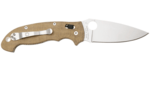 C95MPCW2 Spyderco Manix 2 XL barna vászon Micarta CPM CRU-WEAR Reveal 14