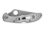 Spyderco C11TIPD Delica 4 kapesní nůž 7,4 cm, damašek, titan