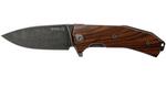 KUR BST LionSteel Liner Lock Sleipner Blade PVD+SW blade, SANTOS WOOD handle, IKBS