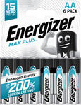 Energizer Max Plus AA alkalické baterie 6ks E303322500