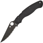 C36GSBK2 Spyderco Military 2 Black G-10 Black Blade Reveal 13