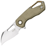 MKM MK FX03M-1GC ISONZO Hawkbill vreckový nôž 4,9 cm, Stonewash, zelená, Micarta