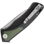 PF838GRW Petrified Fish PF838
Pub Stonewashed D2 Green G10 With Black G10