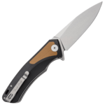 PF838BRW Petrified Fish PF838
Pub Stonewashed D2 Brown G10 With Black G10