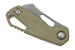 MKM MK FX03M-2GC ISONZO Cleaver vreckový nôž 4,9 cm, Stonewash, zelená, Micarta