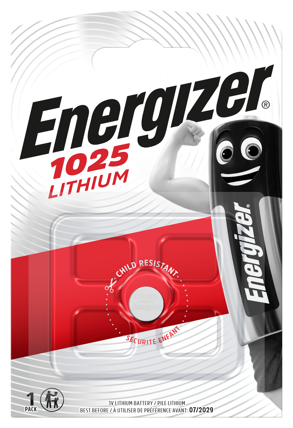 Energizer CR1025 1ks lítiová gombíková batéria EN-E300163500