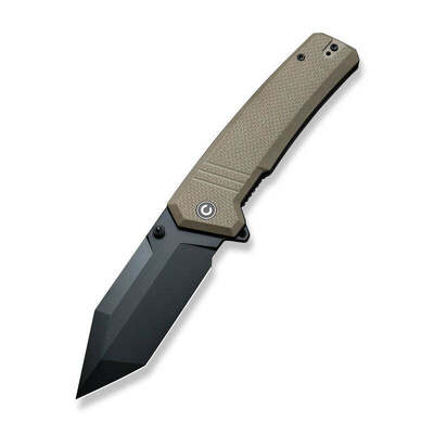 CIVIVI C23024-2 Bhaltair zsebkés 10 cm, fekete, barna Tan, G10