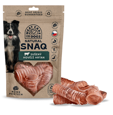 DOG SNAQ 99167 doplnkové krmivo pre psy - hovädzí sušený hrtan 300G