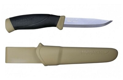 Morakniv 13166 Companion Desert vnější nůž 10,4 cm, černo-písková, plast, plastové pouzdro