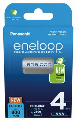 Panasonic Eneloop AAA 800mAh nabíjecí baterie 4ks (BK-4MCDE/4BE)