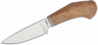 LionSteel WL1 CVN Willy kültéri kés 6,5 cm, barna, Micarta, bőrtok 