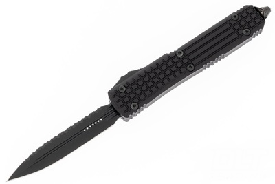 Microtech 122-3UT-DS Ultratech Black Delta Frag F/S automata kés 8,8 cm, teljesen fekete, alumínium