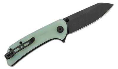 S22014-2 Sencut Fritch Natural G10 Handle Black Stonewashed 9Cr18MoV Blade Liner Lock