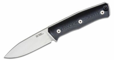 LionSteel B35 GBK kültéri kés 9 cm, fekete, G10, bőr hüvely