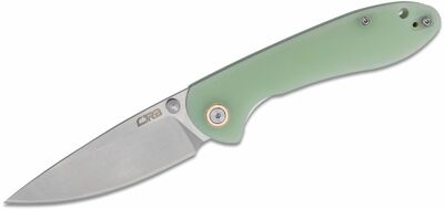 CJRB J1912-NTG Földpát zsebkés 9 cm, Stonewash, transzparens zöld, G10 (CNC textúra)