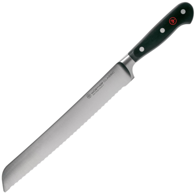 Wüsthof 1040101123 CLASSIC Kétélű kenyérvágó kés 23 cm, fekete