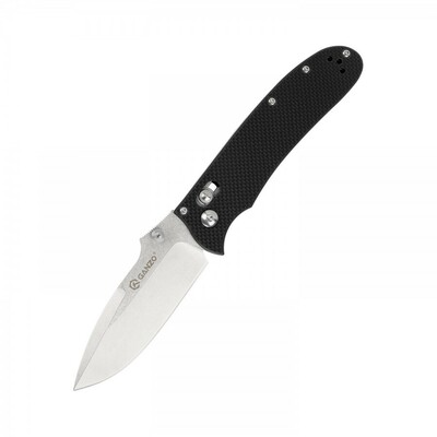 Ganzo Knife D704-BK D2 všestranný vreckový nôž 8,5 cm, čierna, G10