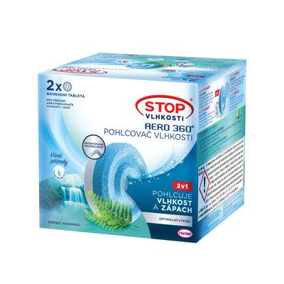 2632659 Ceresit STOP MOISTURE AERO 360° tartalék tabletta 2 az 1-ben, vízesések frissessége, 2x450g