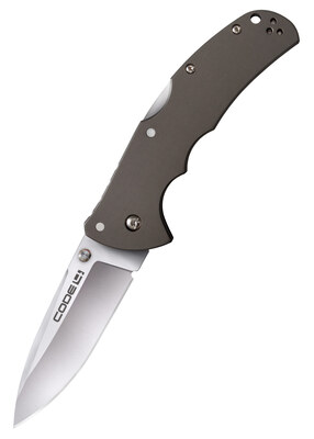 Cold Steel 58PS Code 4 Spear pt. Plain Edge vreckový nôž 8,9 cm, šedá, hliník