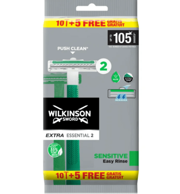 Wilkinson Extra Essential 2 Sensitive jednorázový holicí strojek 15ks (W302348500)