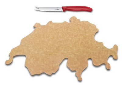 Victorinox 6.7191.CH Swiss Map Kitchen Set 2-dílná souprava (nůž na sýr 11 cm + krájecí deska)