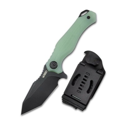 Kubey KU230D Golf használati kés 7,8 cm, Blackwash, Jade Jade, G10, kydex hüvely